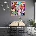 ArtzFolio Abstract Artwork D202 | Canvas Painting for Bedroom &amp; Living Room | Golden Frame | 24 x 24 inch (61 x 61 cms)