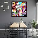 ArtzFolio Abstract Artwork D202 | Canvas Painting for Bedroom & Living Room | Dark Brown Frame | 28 x 28 inch (71 x 71 cms)