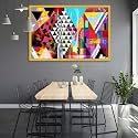 ArtzFolio Abstract Artwork D202 | Canvas Painting for Bedroom &amp; Living Room | Golden Frame | 36 x 24 inch (91 x 61 cms)