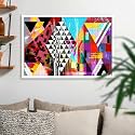 ArtzFolio Abstract Artwork D202 | Canvas Painting for Bedroom &amp; Living Room | White Frame | 18 x 12 inch (46 x 30 cms)