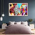 ArtzFolio Abstract Artwork D202 | Canvas Painting for Bedroom &amp; Living Room | Natural Brown Frame | 18 x 12 inch (46 x 30 cms)