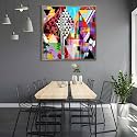 ArtzFolio Abstract Artwork D202 | Canvas Painting for Bedroom &amp; Living Room | Antique Golden Frame | 24 x 24 inch (61 x 61 cms)