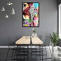 ArtzFolio Abstract Artwork D202 | Canvas Painting for Bedroom &amp; Living Room | Black Frame | 12 x 18 inch (30 x 46 cms)
