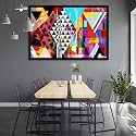 ArtzFolio Abstract Artwork D202 | Canvas Painting for Bedroom &amp; Living Room | Dark Brown Frame | 24 x 16 inch (61 x 41 cms)