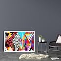 ArtzFolio Abstract Artwork D202 | Canvas Painting for Bedroom &amp; Living Room | White Frame | 36 x 24 inch (91 x 61 cms)