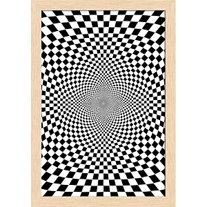 artzfolio black amp white chess  paper wall poster natural brown frame with acrylic glass  9 x 13 inch 23 x 33 cms