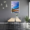 ArtzFolio Brooklyn &amp; Manhattan Bridge Reflection, New York USA | Canvas Painting for Bedroom &amp; Living Room | White Frame | 24 x 36 inch (61 x 91 cms)