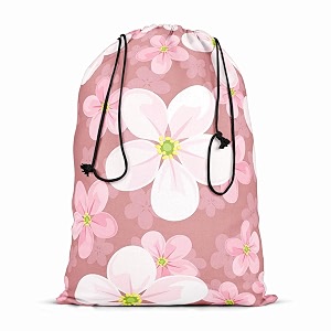 artzfolio cherry blossoms d2  reusable sack bag  bag for gym storage vegetable amp travel