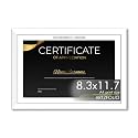 ArtzFolio Customised Frame for Certificates D649 | Upload Your Photos | Personalized Gift Birthday, Wife, Husband, Anniversary, Parents, Friends | White | A4 Size | 8.3x11.7 inch (21x30 cms)