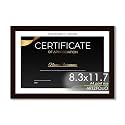 ArtzFolio Customised Frame for Certificates D649 | Upload Your Photos | Personalized Gift Birthday, Wife, Husband, Anniversary, Parents, Friends | Dark Brown | A4 Size | 8.3x11.7 inch (21x30 cms)