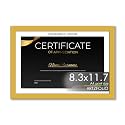 ArtzFolio Customised Frame for Certificates D649 | Upload Your Photos | Personalized Gift Birthday, Wife, Husband, Anniversary, Parents, Friends | Golden | A4 Size | 8.3x11.7 inch (21x30 cms)
