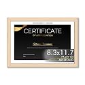ArtzFolio Customised Frame for Certificates D649 | Upload Your Photos | Personalized Gift Birthday, Wife, Husband, Anniversary, Parents, Friends | Natural Brown | A4 Size | 8.3x11.7 inch (21x30 cms)