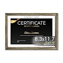 ArtzFolio Customised Frame for Certificates D649 | Upload Your Photos | Personalized Gift Birthday, Wife, Husband, Anniversary, Parents, Friends | Antique Golden | A4 Size | 8.3x11.7 inch (21x30 cms)