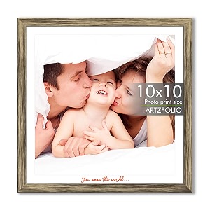 artzfolio customised wall amp table photo frame d652  upload your photos  personalized gift birthday wife husband anniversary parents friends  antique golden  10x10 inch 25x25 cms