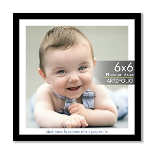 artzfolio customised wall amp table photo frame d643  upload your photos  personalized gift birthday wife husband anniversary parents friends  black  6x6 inch 15x15 cms