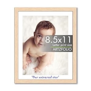 artzfolio customised wall amp table photo frame d650  upload your photo  personalized gift birthday wife husband anniversary parent friends  natural brown  letter size  85x11 inch 22x28 cms