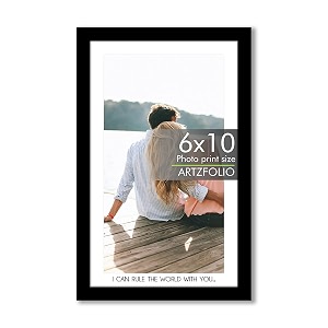 artzfolio customised wall amp table photo frame d645  upload your photos  personalized gift birthday wife husband anniversary parents friends  black  6x10 inch 15x25 cms