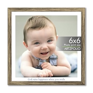 artzfolio customised wall amp table photo frame d643  upload your photos  personalized gift birthday wife husband anniversary parents friends  antique golden  6x6 inch 15x15 cms
