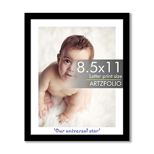 artzfolio customised wall amp table photo frame d650  upload your photos  personalized gift birthday wife husband anniversary parents friends  black  letter size  85x11 inch 22x28 cms