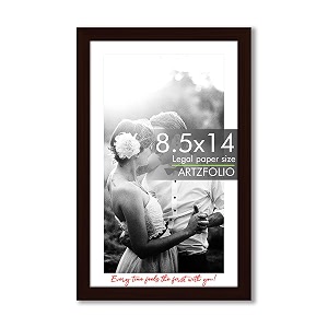 artzfolio customised wall amp table photo frame d651  upload your photos  personalized gift birthday wife husband anniversary parents friends  dark brown  legal size  85x14 inch 22x36 cms