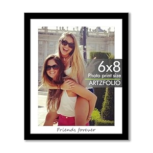 artzfolio customised wall amp table photo frame d644  upload your photos  personalized gift birthday wife husband anniversary parents friends  black  6x8 inch 15x20 cms