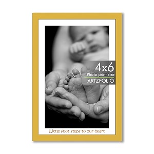 artzfolio customised wall amp table photo frame d641  upload your photos  personalized gift birthday wife husband anniversary parents friends  golden  4x6 inch 10x15 cms