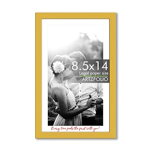 artzfolio customised wall amp table photo frame d651  upload your photos  personalized gift birthday wife husband anniversary parents friends  golden  legal size  85x14 inch 22x36 cms
