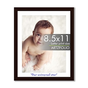 artzfolio customised wall amp table photo frame d650  upload your photos  personalized gift birthday wife husband anniversary parents friends  dark brown  letter size  85x11 inch 22x28 cms