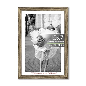 artzfolio customised wall amp table photo frame d642  upload your photos  personalized gift birthday wife husband anniversary parents friends  antique golden  5x7 inch 13x18 cms