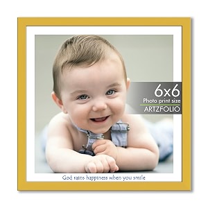 artzfolio customised wall amp table photo frame d643  upload your photos  personalized gift birthday wife husband anniversary parents friends  golden  6x6 inch 15x15 cms