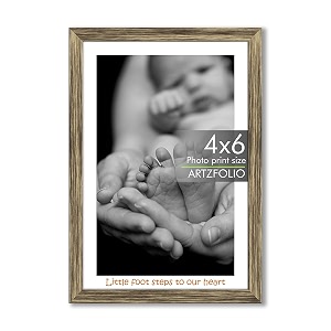 artzfolio customised wall amp table photo frame d641  upload your photos  personalized gift birthday wife husband anniversary parents friends  antique golden  4x6 inch 10x15 cms
