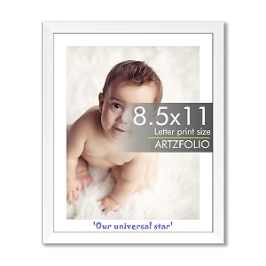 artzfolio customised wall amp table photo frame d650  upload your photos  personalized gift birthday wife husband anniversary parents friends  white  letter size  85x11 inch 22x28 cms