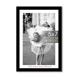 artzfolio customised wall amp table photo frame d642  upload your photos  personalized gift birthday wife husband anniversary parents friends  black  5x7 inch 13x18 cms