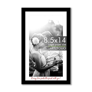artzfolio customised wall amp table photo frame d651  upload your photos  personalized gift birthday wife husband anniversary parents friends  black  legal size  85x14 inch 22x36 cms