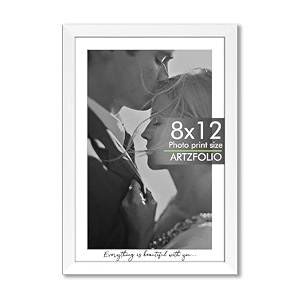 artzfolio customised wall amp table photo frame d648  upload your photos  personalized gift birthday wife husband anniversary parents friends  white  8x12 inch 20x30 cms