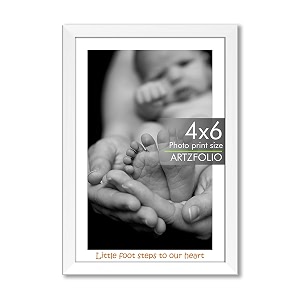 artzfolio customised wall amp table photo frame d641  upload your photos  personalized gift birthday wife husband anniversary parents friends  white  4x6 inch 10x15 cms