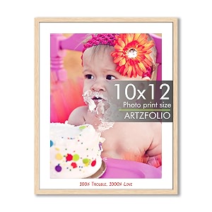 artzfolio customised wall photo frame d653  upload your photos  personalized gift birthday wife husband anniversary parents friends  natural brown  10x12 inch 25x30 cms