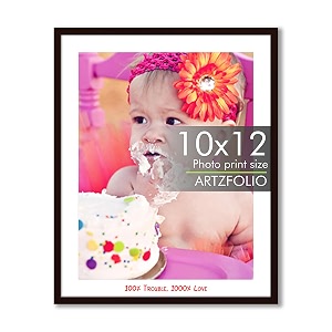 artzfolio customised wall photo frame d653  upload your photos  personalized gift birthday wife husband anniversary parents friends  dark brown  10x12 inch 25x30 cms