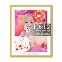 ArtzFolio Customised Wall Photo Frame D653 | Upload Your Photos | Personalized Gift Birthday, Wife, Husband, Anniversary, Parents, Friends | Golden | 10x12 inch (25x30 cms)