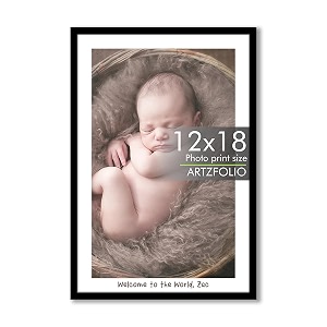 artzfolio customised wall photo frame d656  upload your photos  extra large size  gift for birthday wife husband anniversary parents friends  black  12x18 inch 30x46 cms