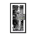 ArtzFolio Customised Wall Photo Frame D657 | Upload Your Photos | Extra Large Size | Gift for Birthday, Wife, Husband, Anniversary, Parents, Friends | Black | 12x24 inch (30x61 cms)