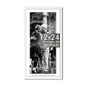 ArtzFolio Customised Wall Photo Frame D657 | Upload Your Photos | Extra Large Size | Gift for Birthday, Wife, Husband, Anniversary, Parents, Friends | White | 12x24 inch (30x61 cms)