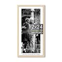 ArtzFolio Customised Wall Photo Frame D657 | Upload Your Photos | Extra Large Size | Gift for Birthday, Wife, Husband, Anniversary, Parents, Friends | Natural Brown | 12x24 inch (30x61 cms)