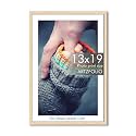 ArtzFolio Customised Wall Photo Frame D658 | Upload Your Photos | Extra Large Size | Gift for Birthday, Wife, Husband, Anniversary, Parents, Friends | Natural Brown | 13x19 inch (33x48 cms)