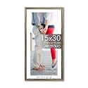 ArtzFolio Customised Wall Photo Frame D659 | Upload Your Photos | Extra Large Size | Gift for Birthday, Wife, Husband, Anniversary, Parents, Friends | Antique Golden | 15x30 inch (38x76 cms)