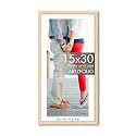 ArtzFolio Customised Wall Photo Frame D659 | Upload Your Photos | Extra Large Size | Gift for Birthday, Wife, Husband, Anniversary, Parents, Friends | Natural Brown | 15x30 inch (38x76 cms)