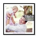 ArtzFolio Customised Wall Photo Frame D660 | Upload Your Photos | Extra Large Size | Gift for Birthday, Wife, Husband, Anniversary, Parents, Friends | Black | 16x16 inch (41x41 cms)