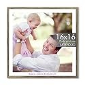 ArtzFolio Customised Wall Photo Frame D660 | Upload Your Photos | Extra Large Size | Gift for Birthday, Wife, Husband, Anniversary, Parents, Friends | Antique Golden | 16x16 inch (41x41 cms)