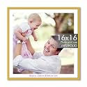 ArtzFolio Customised Wall Photo Frame D660 | Upload Your Photos | Extra Large Size | Gift for Birthday, Wife, Husband, Anniversary, Parents, Friends | Golden | 16x16 inch (41x41 cms)