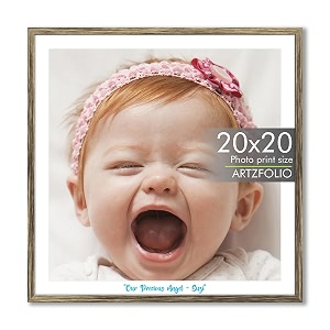 artzfolio customised wall photo frame d666  upload your photos  extra large size  gift for birthday wife husband anniversary parents friends  antique golden  20x20 inch 51x51 cms